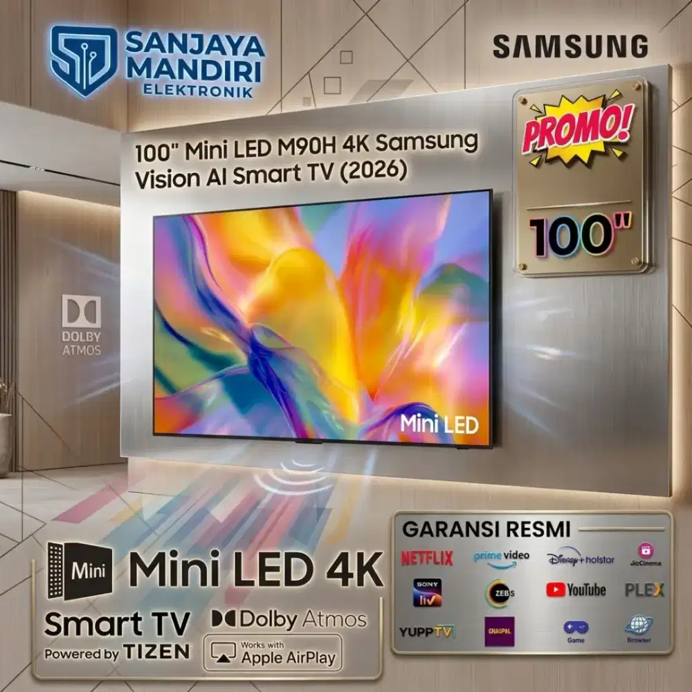 Samsung TV Mini LED 100 Inch 100M90H Vision Al Smart TV Dolby Atmos