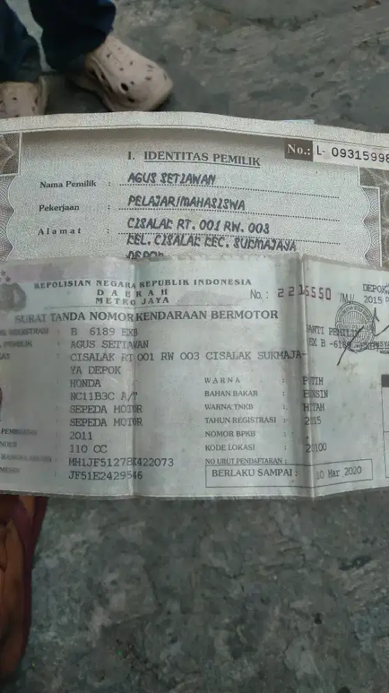 Motor lengkap sehat