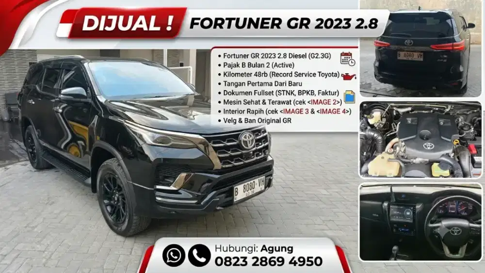 Dijual Fortuner Vrz GR 2023 2.8