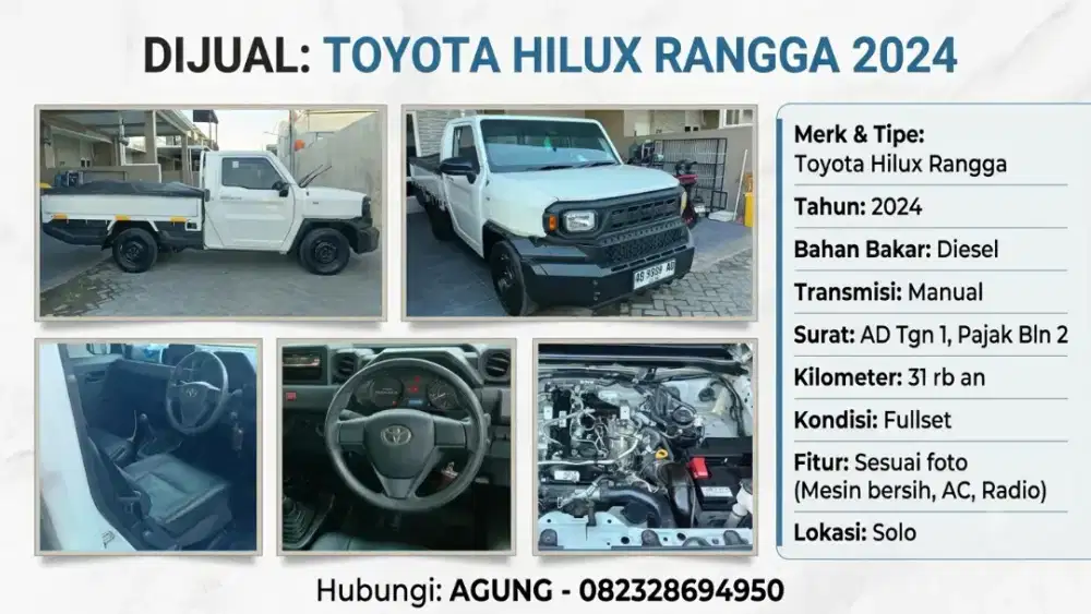 Hilux Rangga 2024 Diesel Manual