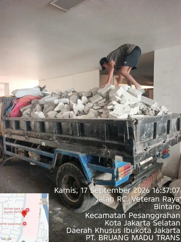 Jasa buang puing dan angkut sampah