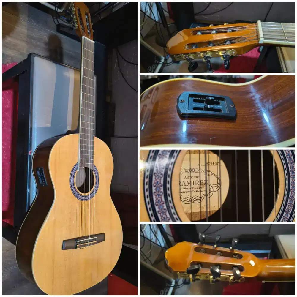 Gitar Akustik Elektrik Classic Nilon Antonio Ramirez Elegant Mulus