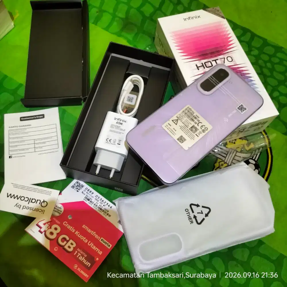 Infinix hot 70 4/128 new open book