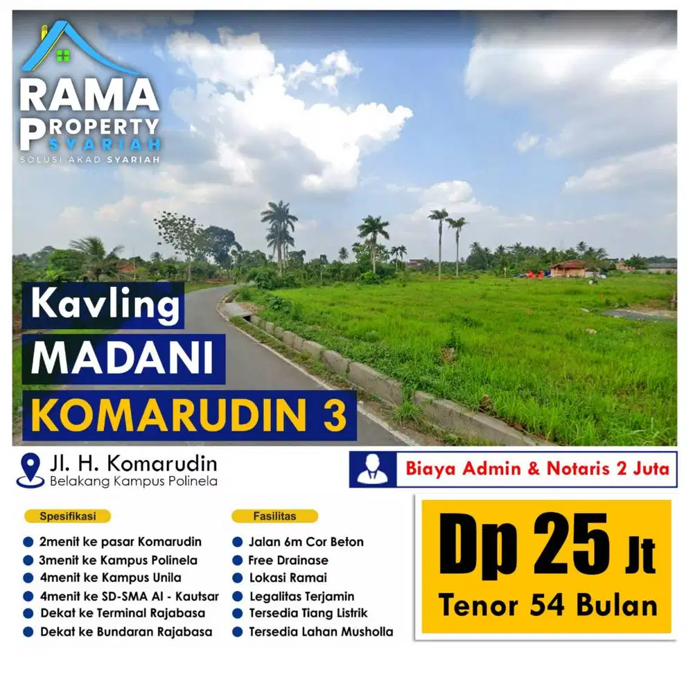 KAVLING RUKO UNILA  RAJABASA KOMARUDIN