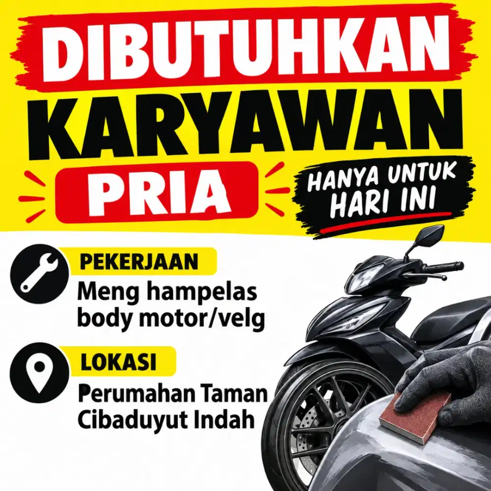Lowongan kerja Pria untuk hari ini
