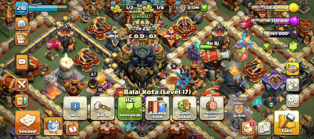 Di jual game coc TH 17