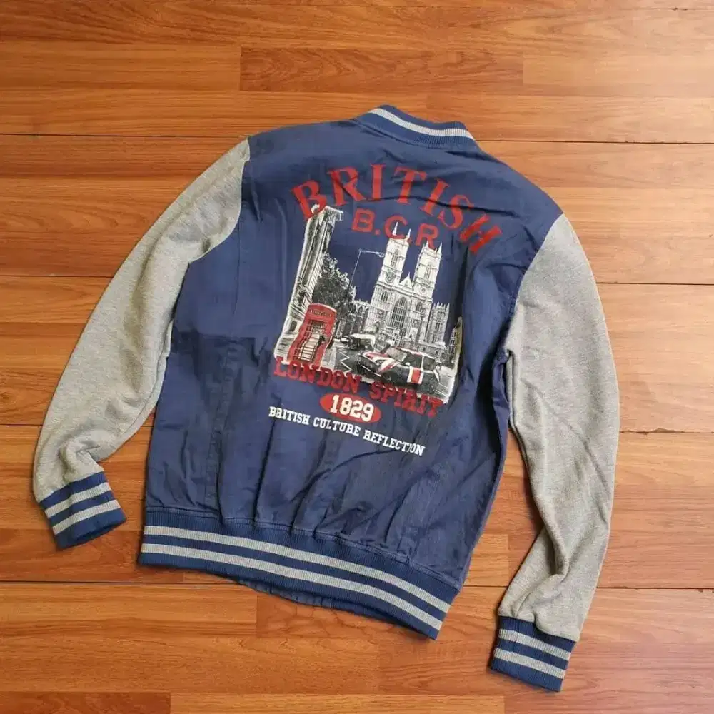 Jaket Varsity B.C.R CRUX London Spirit British Culture Casual Jacket