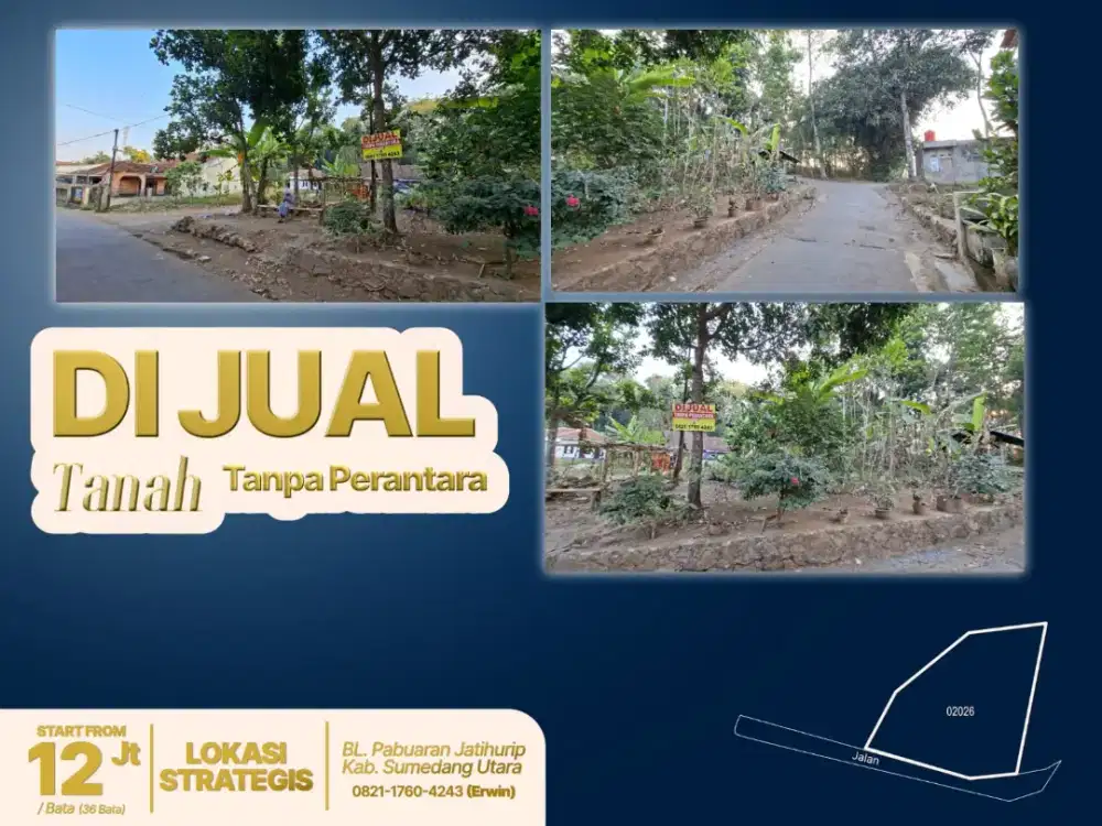 Di jual TANAH tanpa perantara