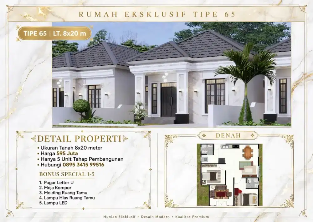 Rumah Premium Mewah di Sui Raya Dalam Kubu Raya