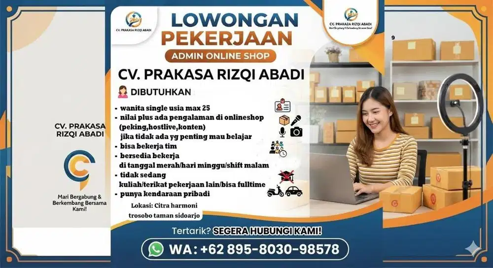 Admin online shop