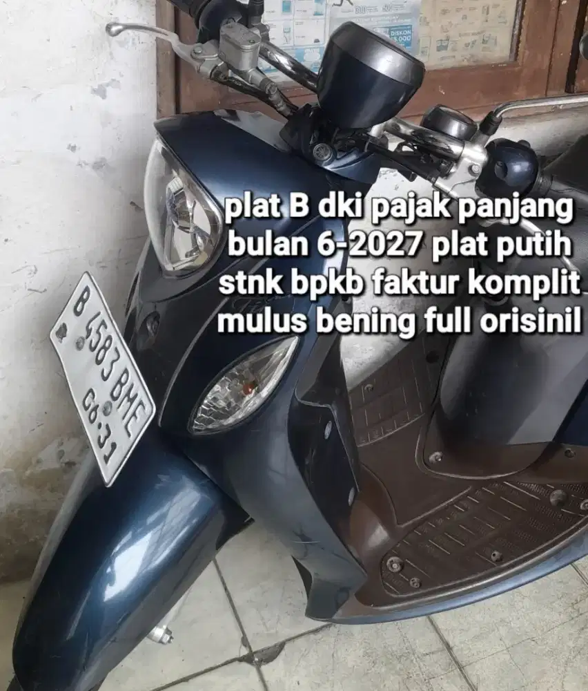 Yamaha Fino 2017 grande LED iss blue core 125 cw asli biru B dki timur