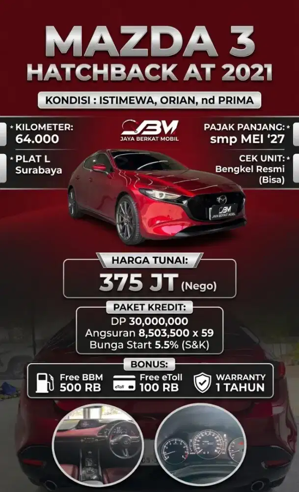 Mazda 3 HATCHBACK AT 2021