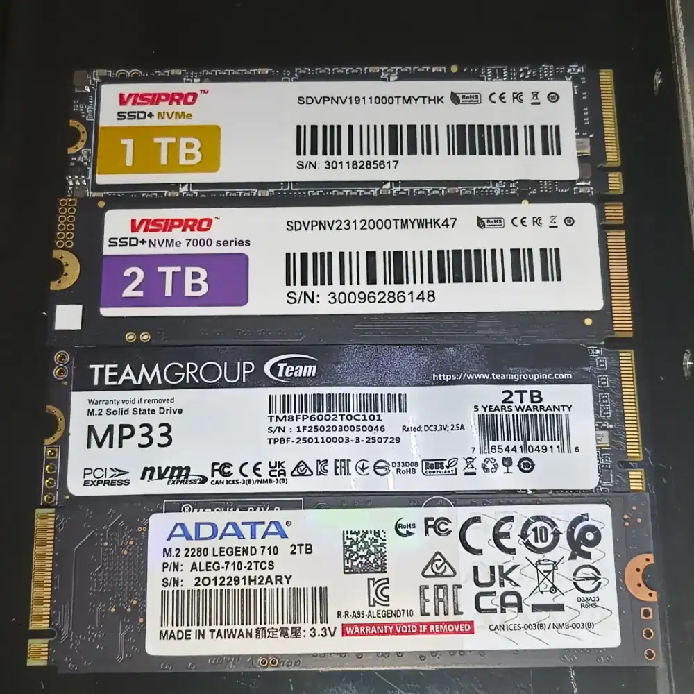 Ssd NVME 1TB 2TB 4TB 6TB 7TB non Sata garansi
