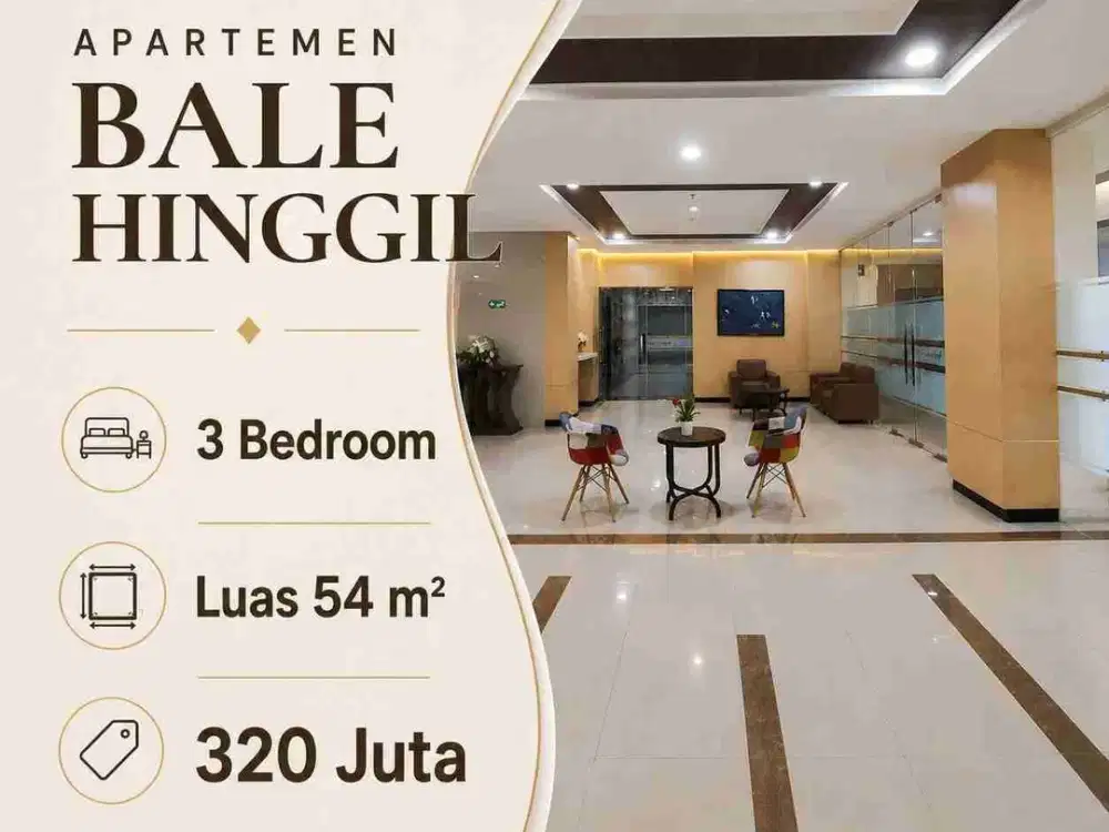 Termurah‼3 BR • 320 Juta Apartemen Bale Hinggil