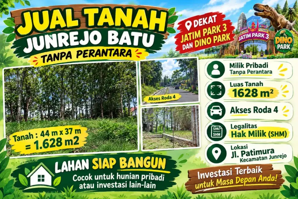 Jual tanah kota Batu jawa timur tanpa perantara