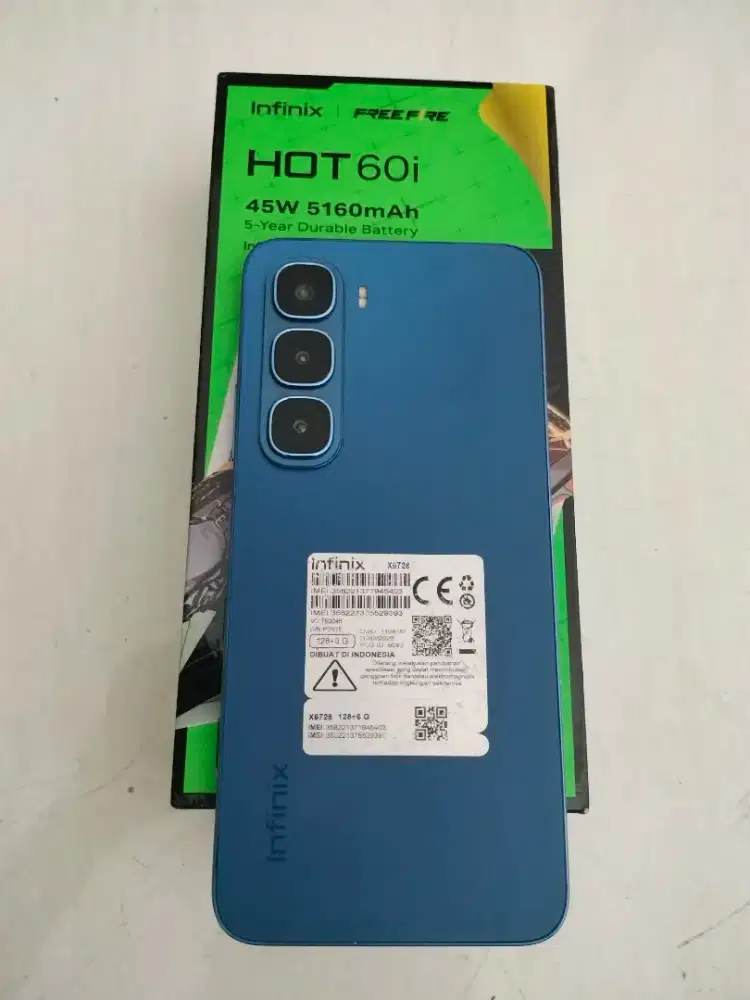 Infinix hot 60i ram 12(6+6)/128gb NFC mulus full set