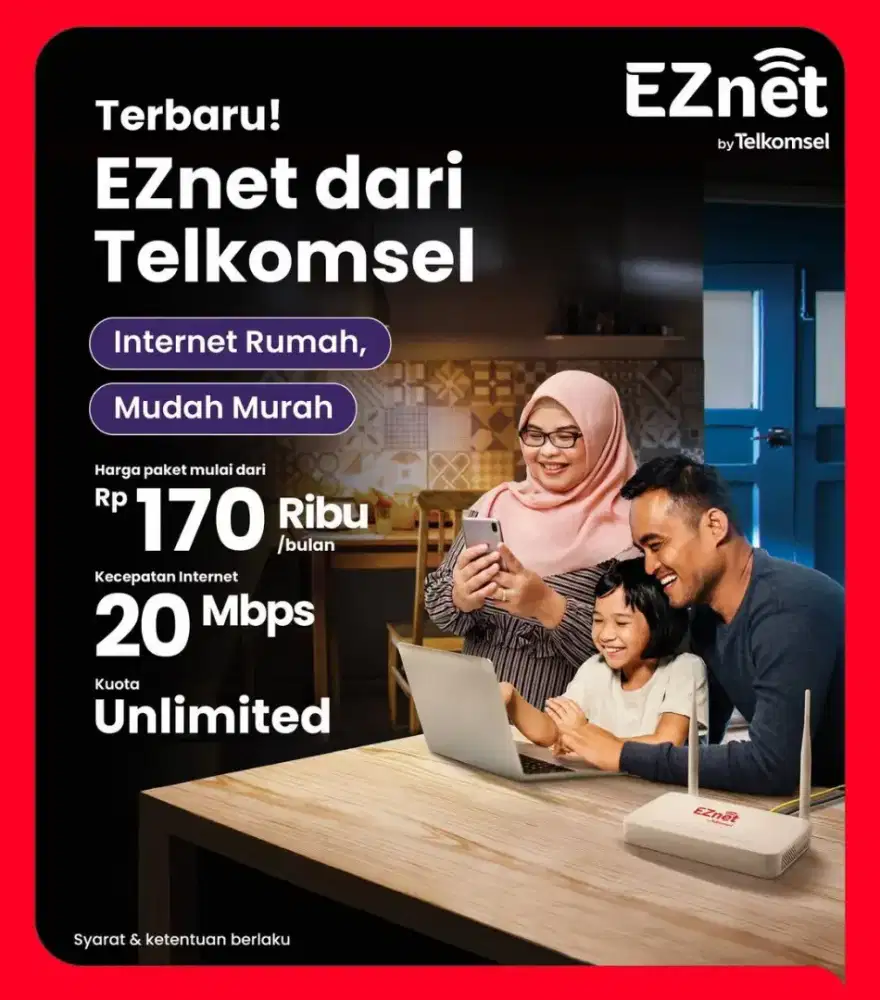 modem - eznet - internet - wifi - rumah