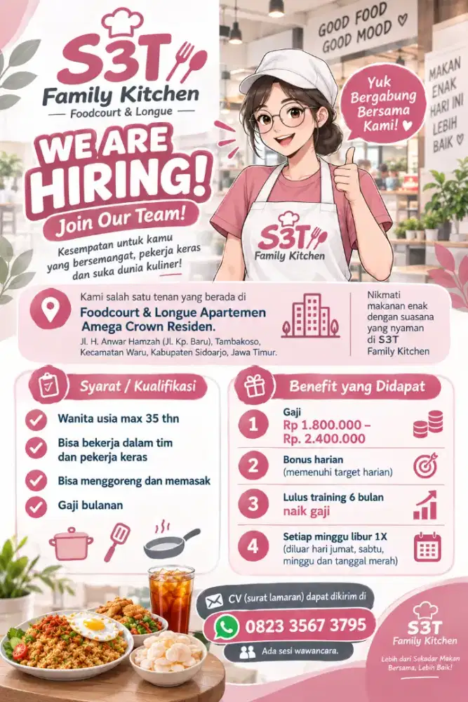 dicari karyawan tetap