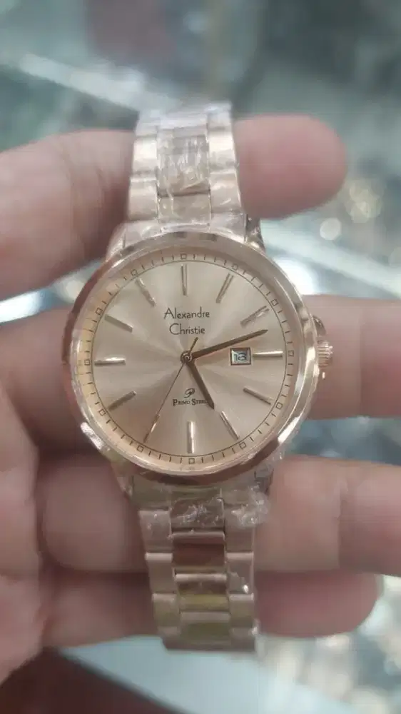 Jam tangan wanita Alexandre Christie original ros gold
