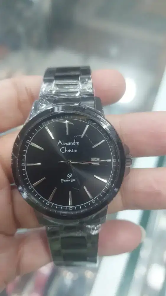 Jam tangan pria Alexandre Christie original ac 1014 black