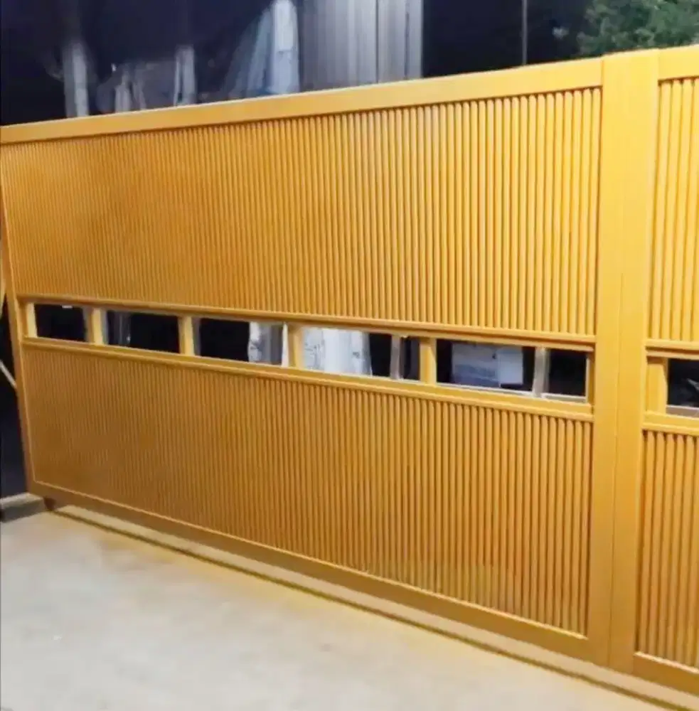 Pintu Dorong + Pagar  Kanopi Palembang Jaya