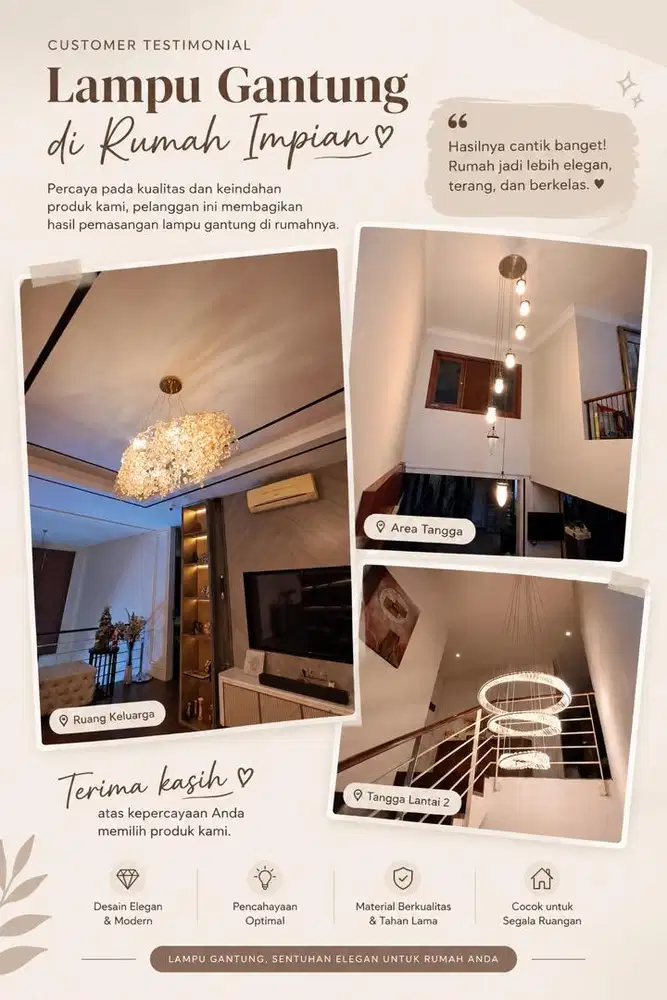 LAMPU GANTUNG AESTHETIC