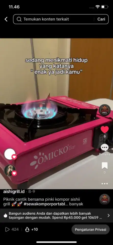 Kompor portable+panci grill