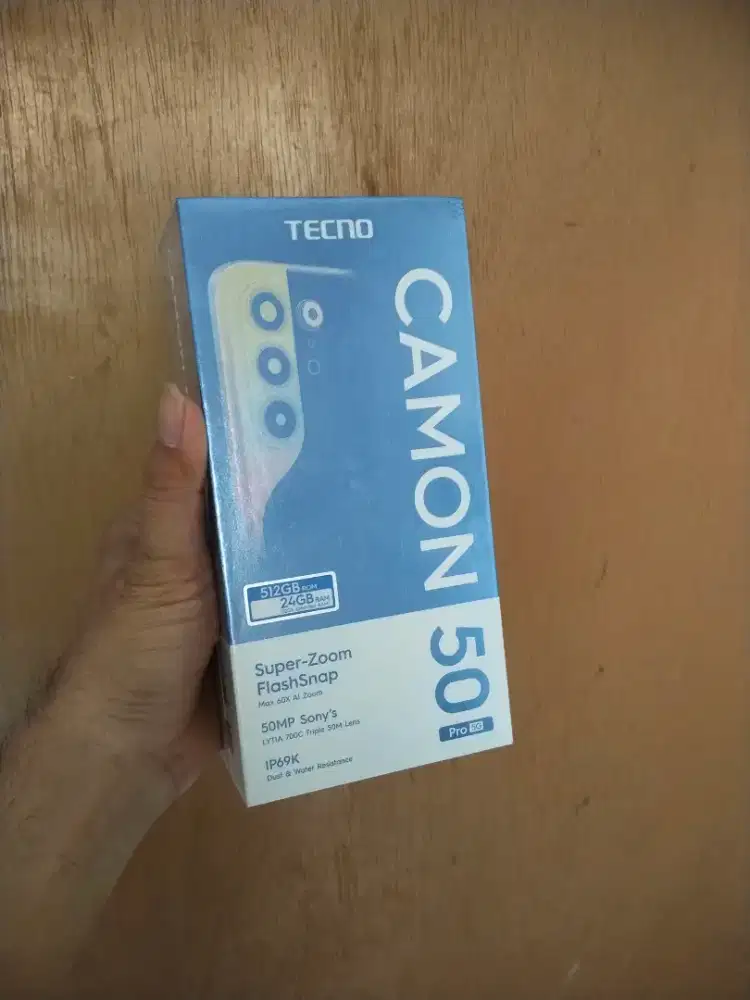 Tecno camon 50 pro 5G ram 12+12/512 segel box