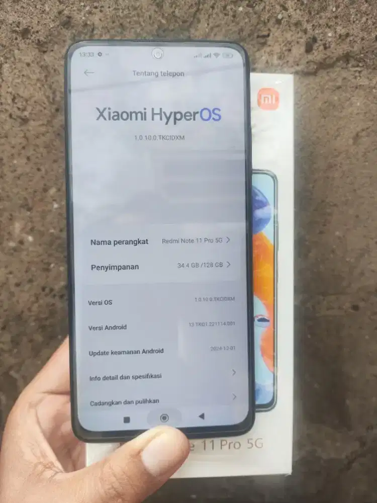 Jual Redmi Note 11 Pro 5G 8/128 Fullset Garansi Resmi