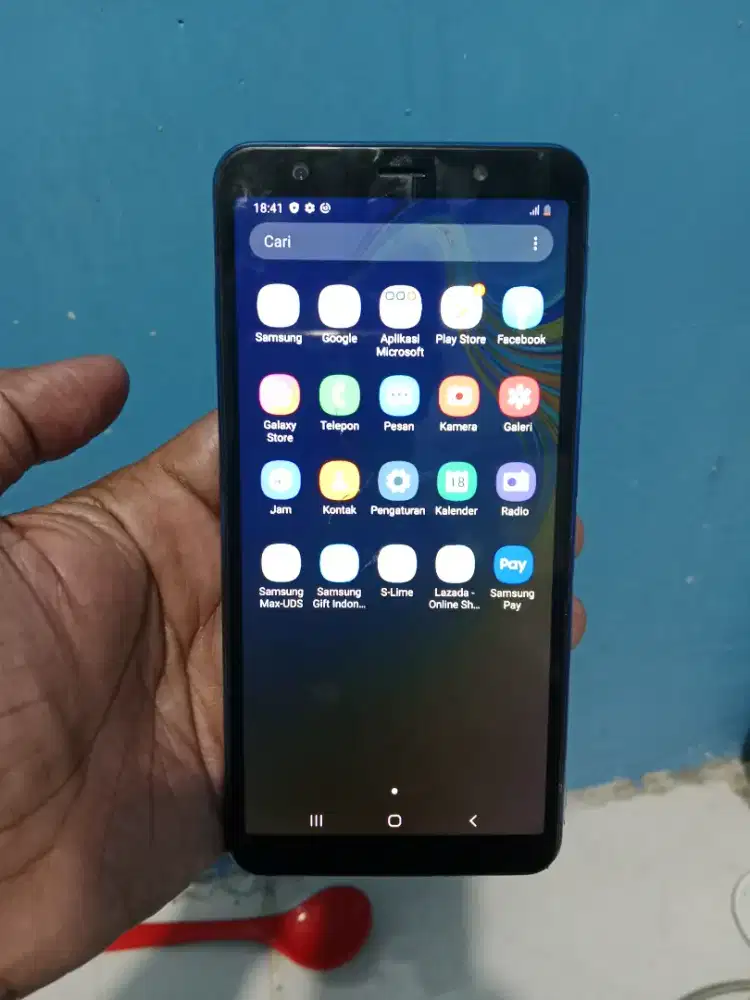 Jual HP samsung Galaxy A7 jaringan 4G LTE ram 4/64gb ada NFC nya