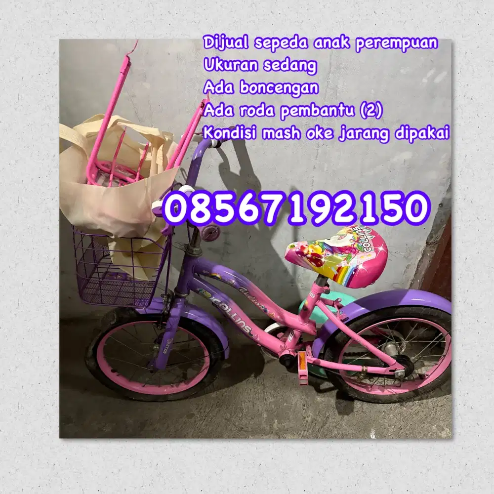 Dijual sepeda anak perempuan