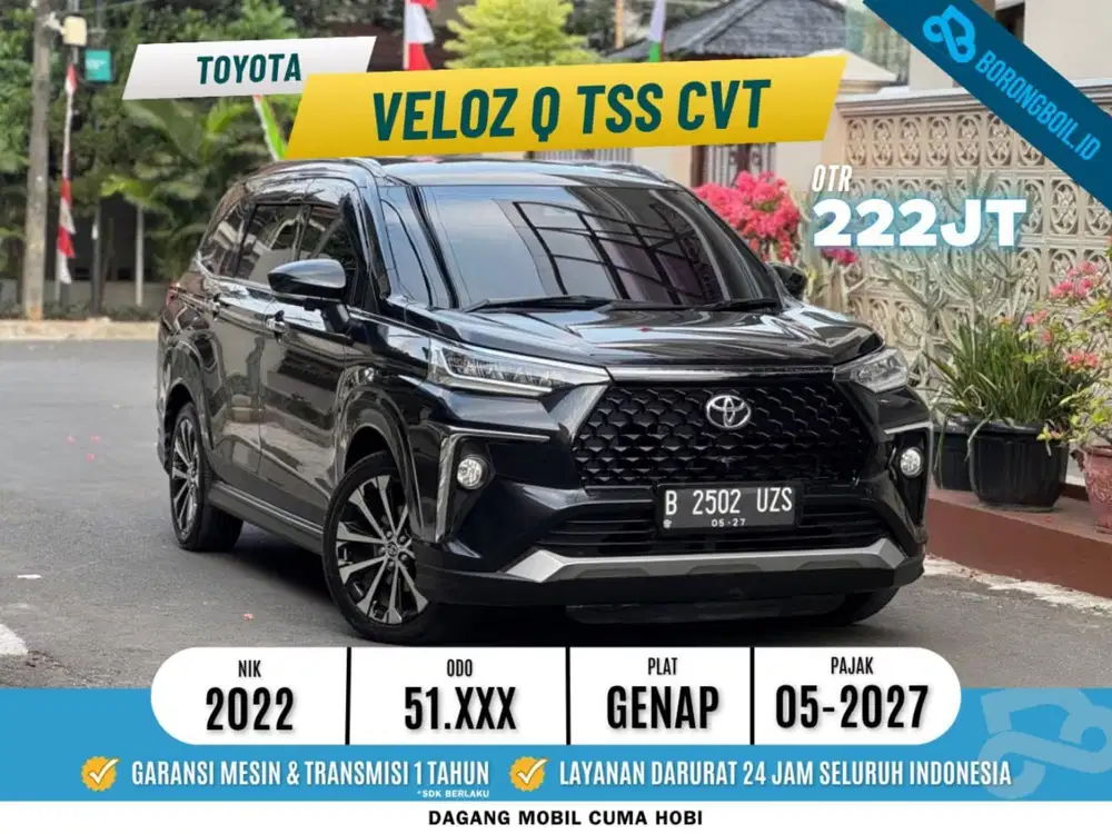 SERVICE RECORD! TOYOTA AVANZA VELOZ 1.5 Q TSS AT 2022 HITAM