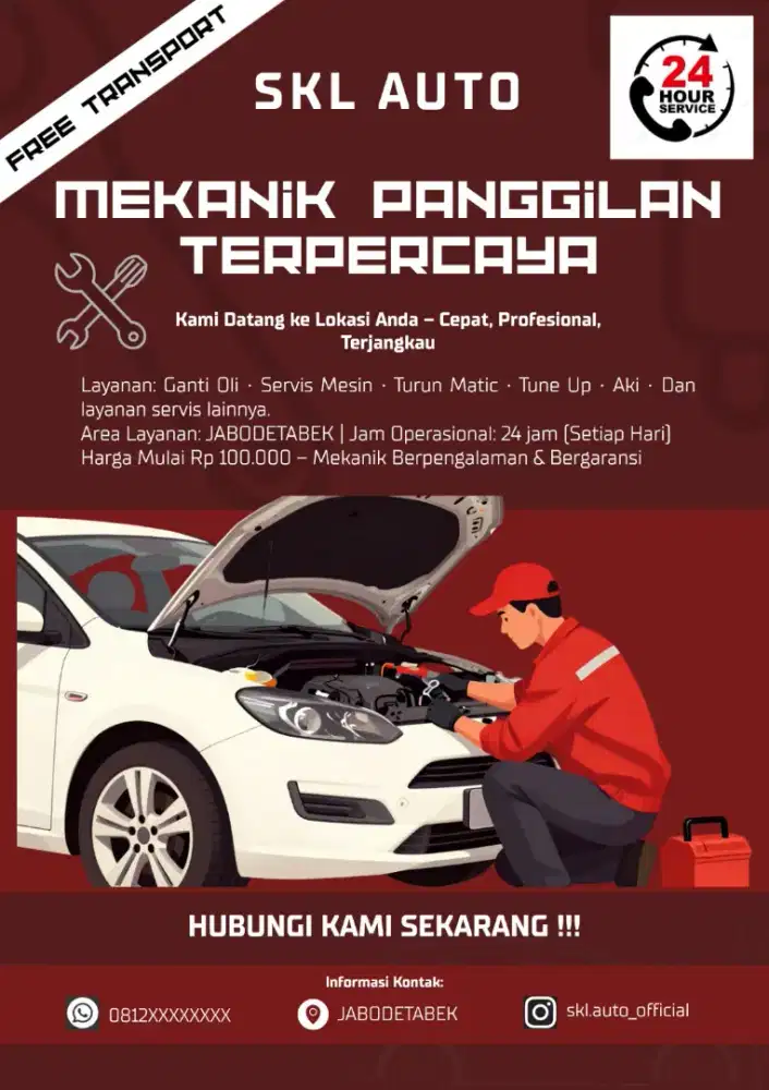 Mekanik panggilan. Mekanik mobil panggilan. Bengkel mobil