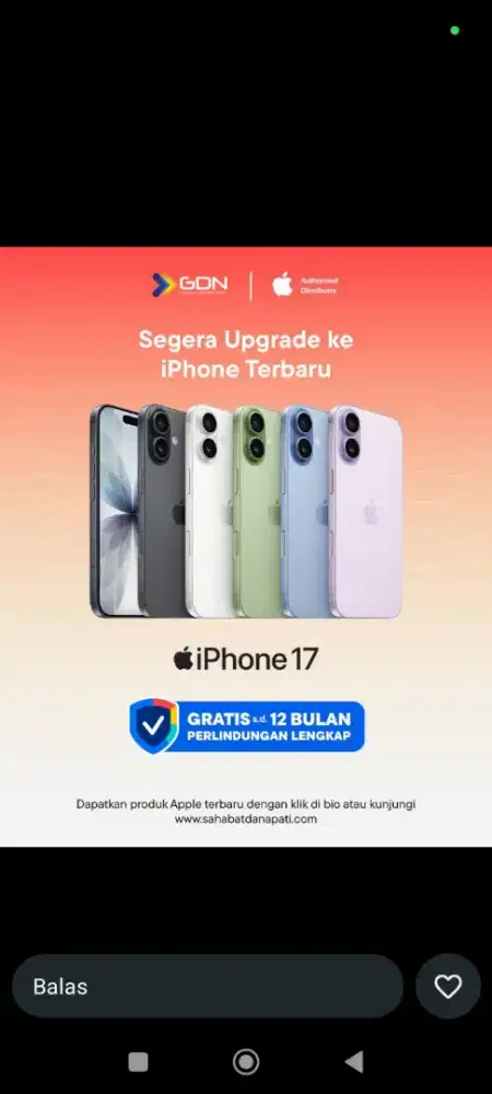 Cicilan iPhone 17 pakai home credit sudah pasti dapat promo