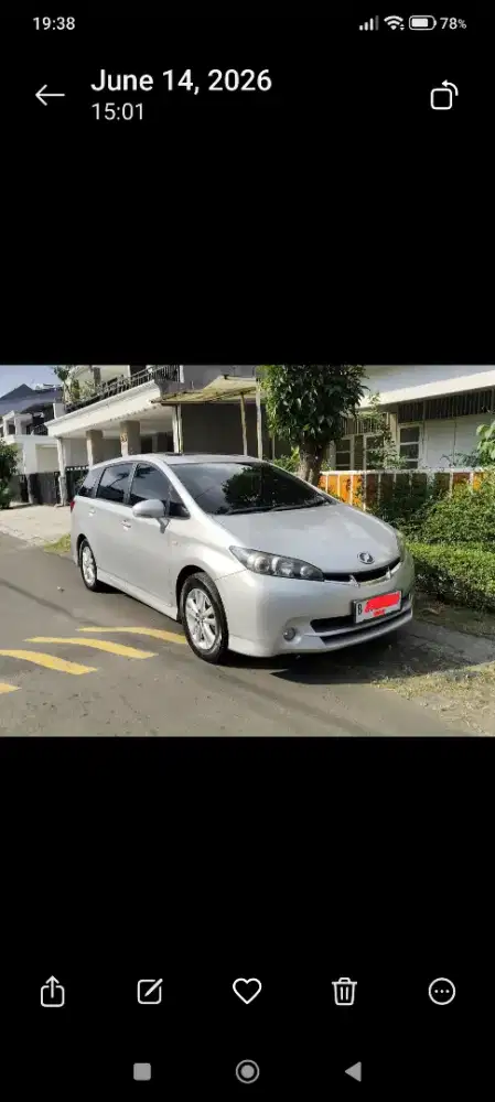 jual toyota wish AT 2009 sudah model baru