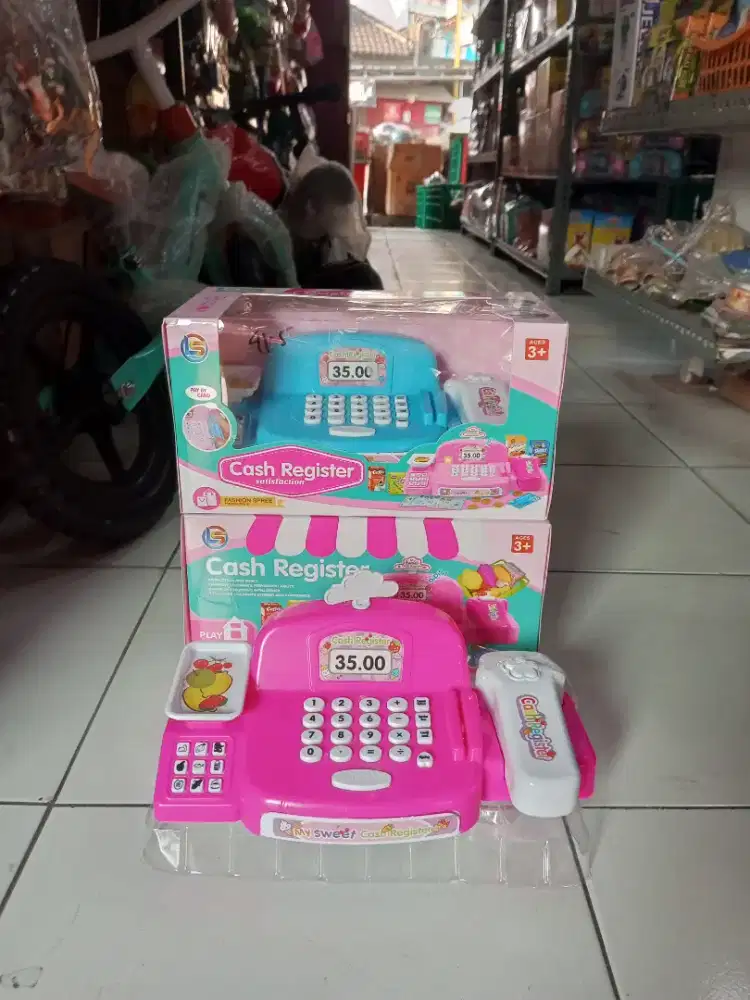 Mainan anak kasir cash register baterai