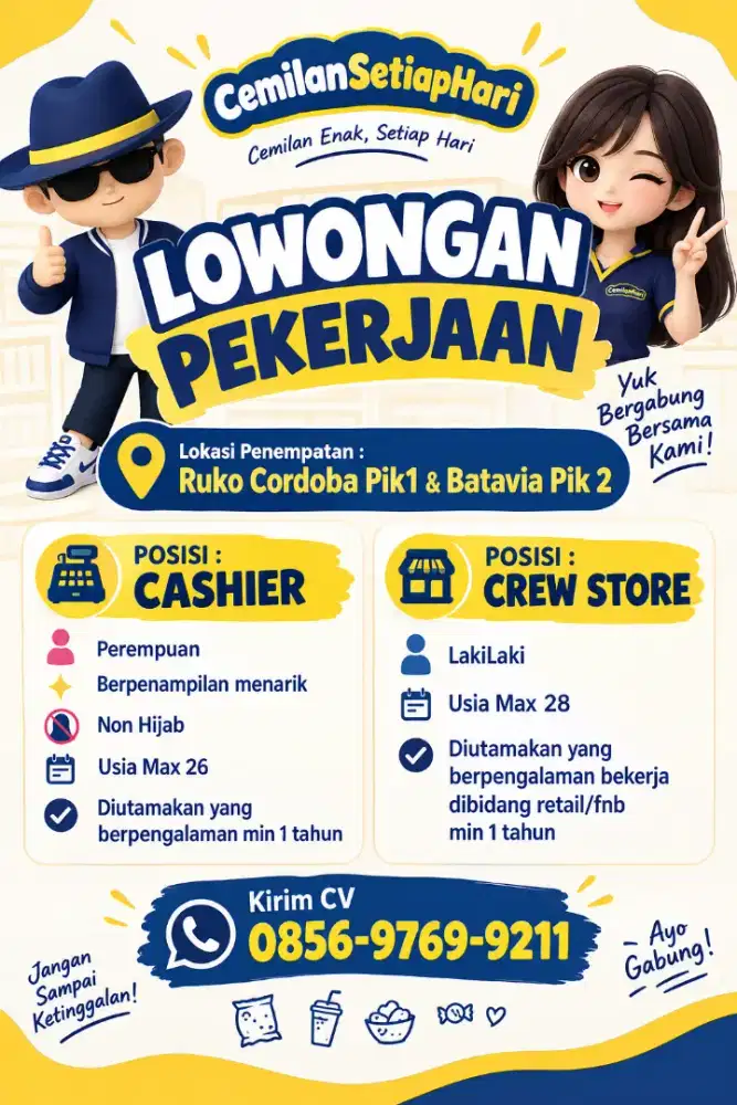 Lowongan Pekerjaan Laki Laki & Perempuan