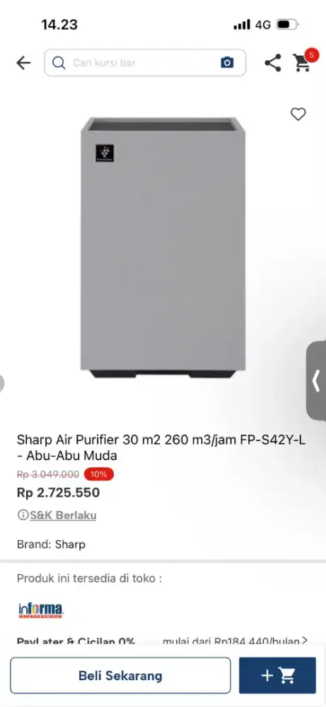 AIR PURIFIER SHARP