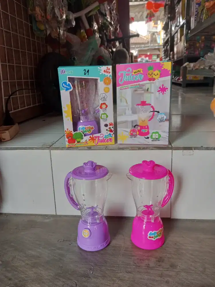 Mainan anak mini juicer blender baterai