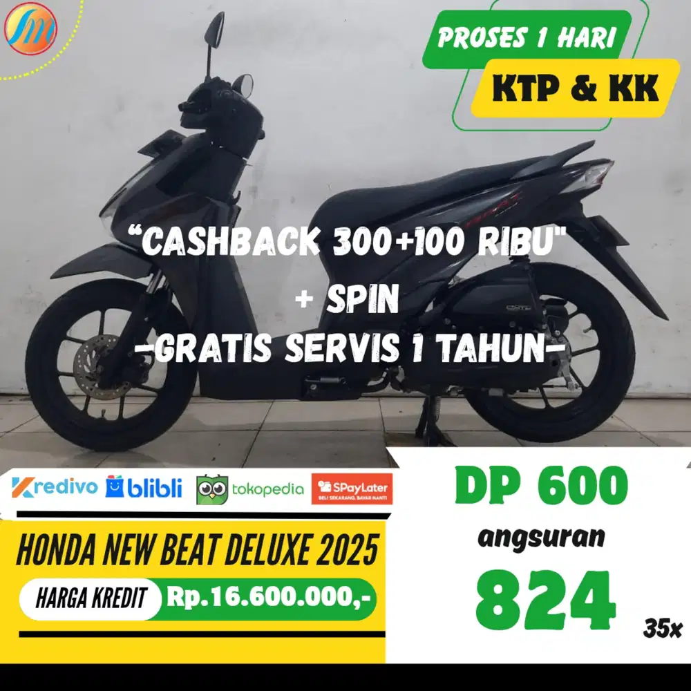 DP PROMO 600RB HONDA NEW BEAT DELUXE 2025 ANGSURAN SANGAT RENDAH