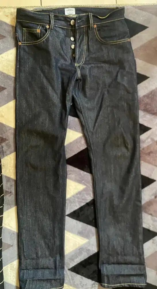 Pot Meets Pop (PMP) Slim Tapered Thaistick Dark Blue size 31