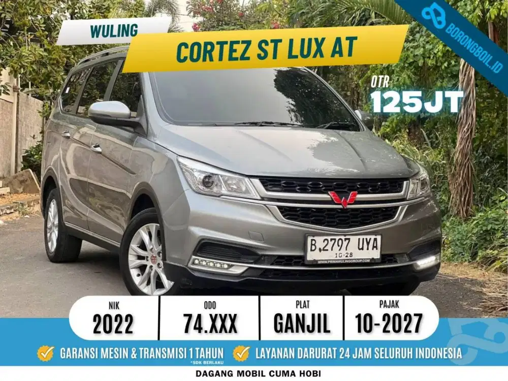MOBIL RAWATAN! WULING CORTEZ ST LUX AT 2022 SILVER
