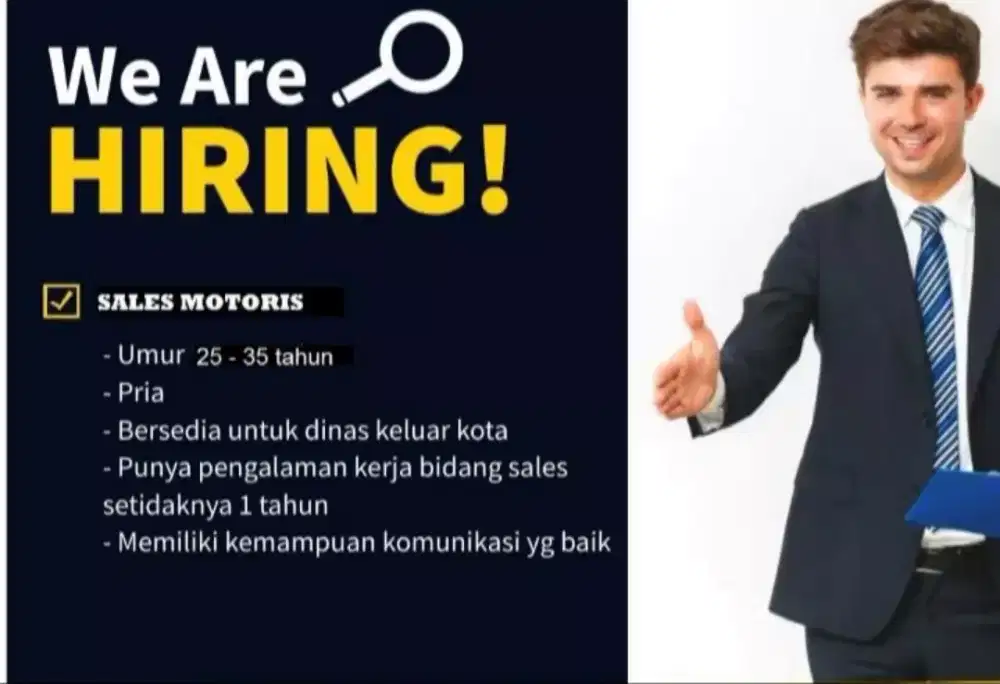 Dibutuhkan Sales Motoris