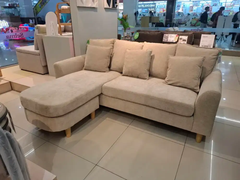 SOFA L EMPUK 3 DUDUKAN - CICILAN 0% - GRATIS KIRIM