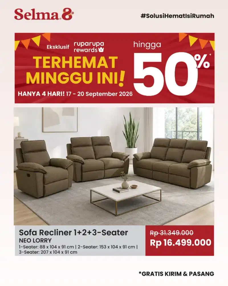 Sofa set Recliner kain