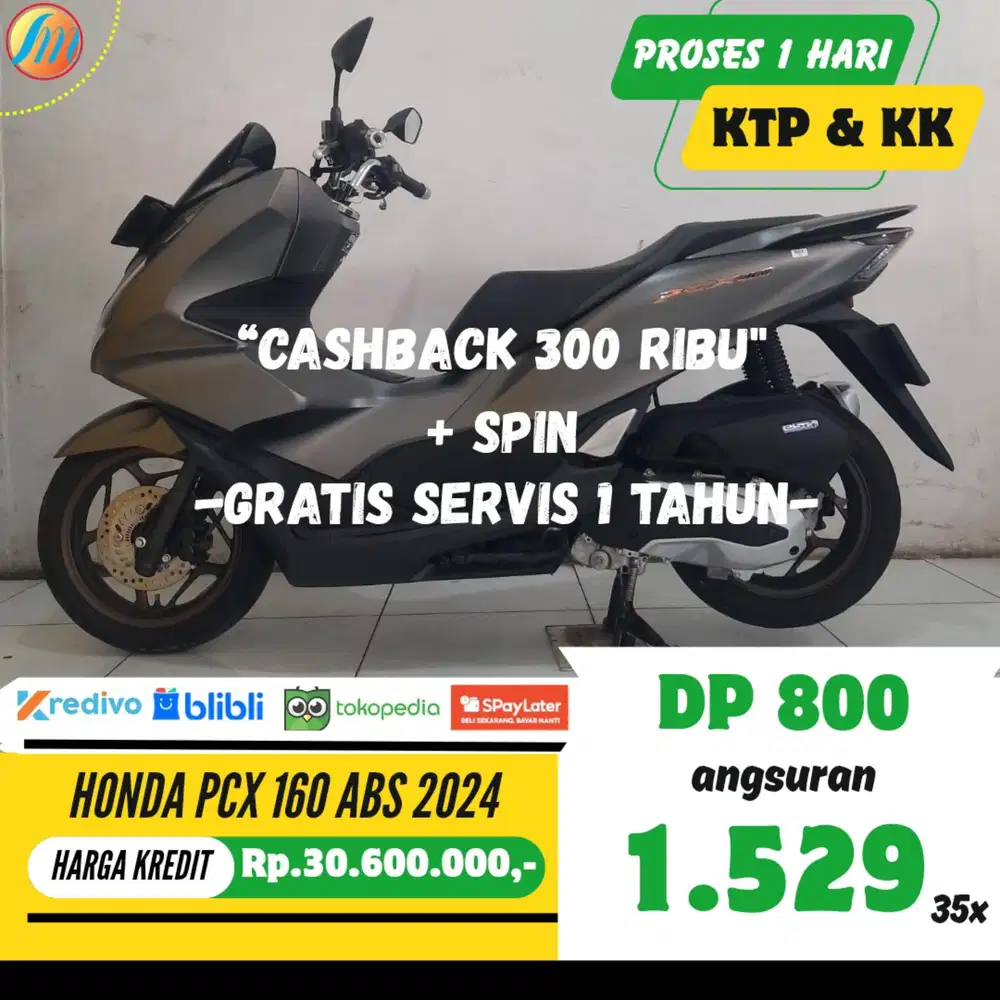 DP 800RIBU HONDA PCX 160 ABS 2024 ANGSURAN TERJANGKAU BERGARANSI
