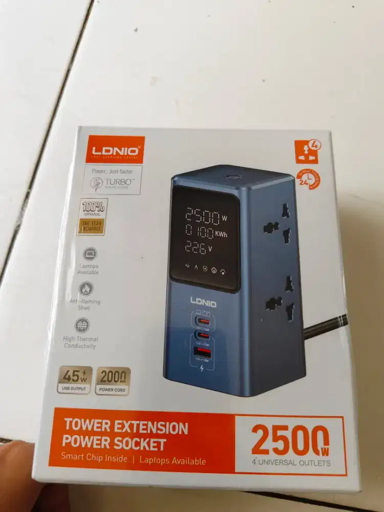 (Baru) 2500 Watt LDNIO Tower / Power Extension - Power Socket