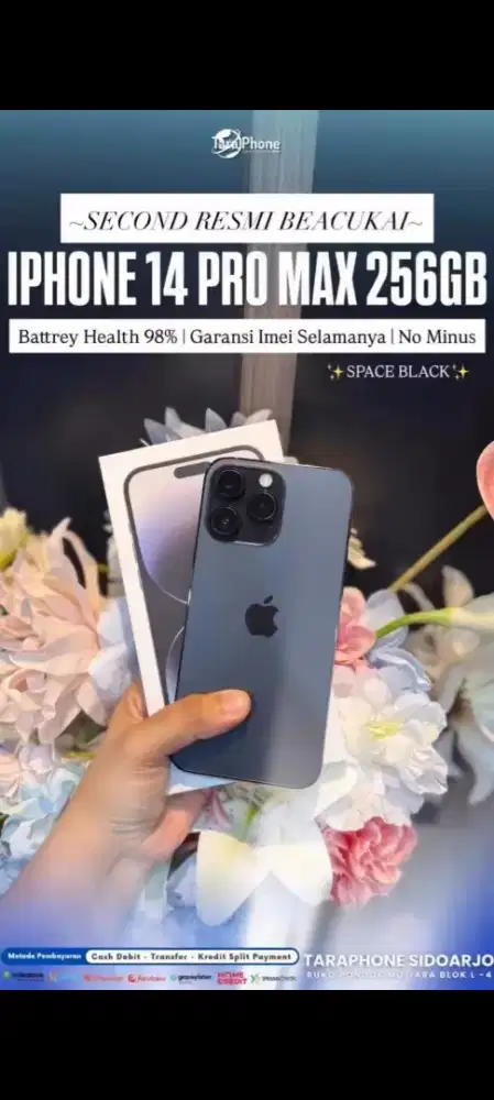 iphone 14 Promax 256GB Second Resmi