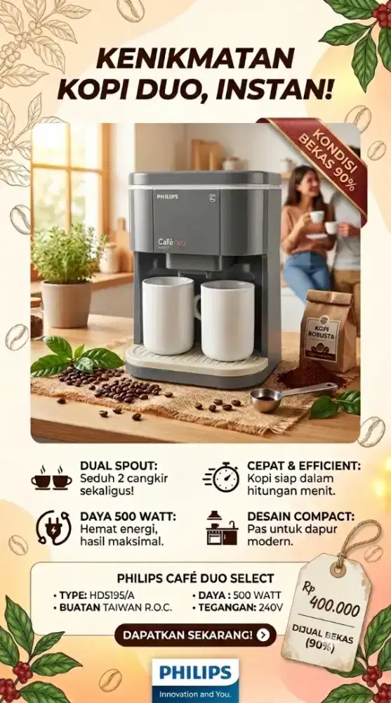 Drip coffee maker (mesin pembuat kopi tetes filter)