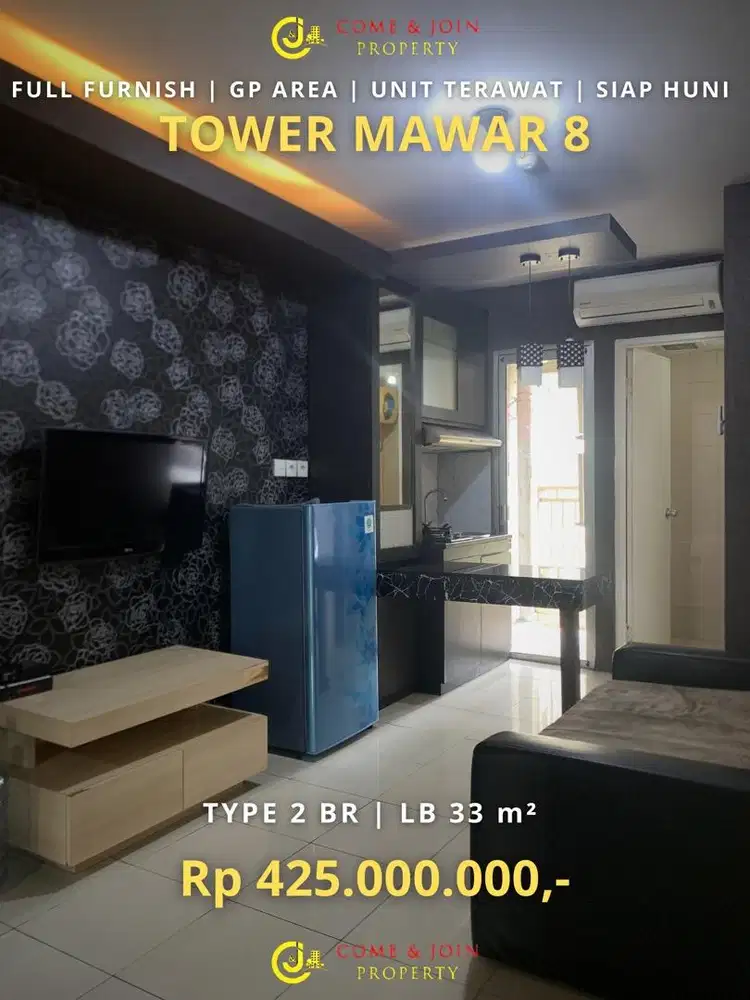 DIJUAL !! APARTEMEN 2BR FULL FURNISH TOWER MAWAR KALIBATA CITY !!